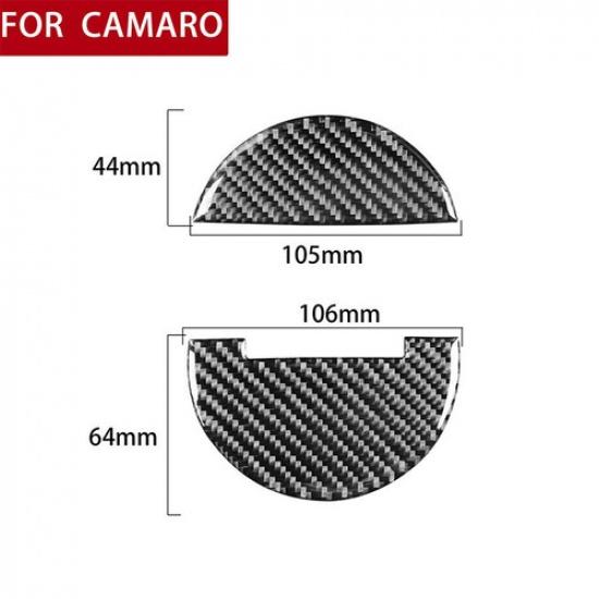 For Chevrolet Camaro 2010-2011 Carbon Fiber Interior Steering Wheel Cover Trim