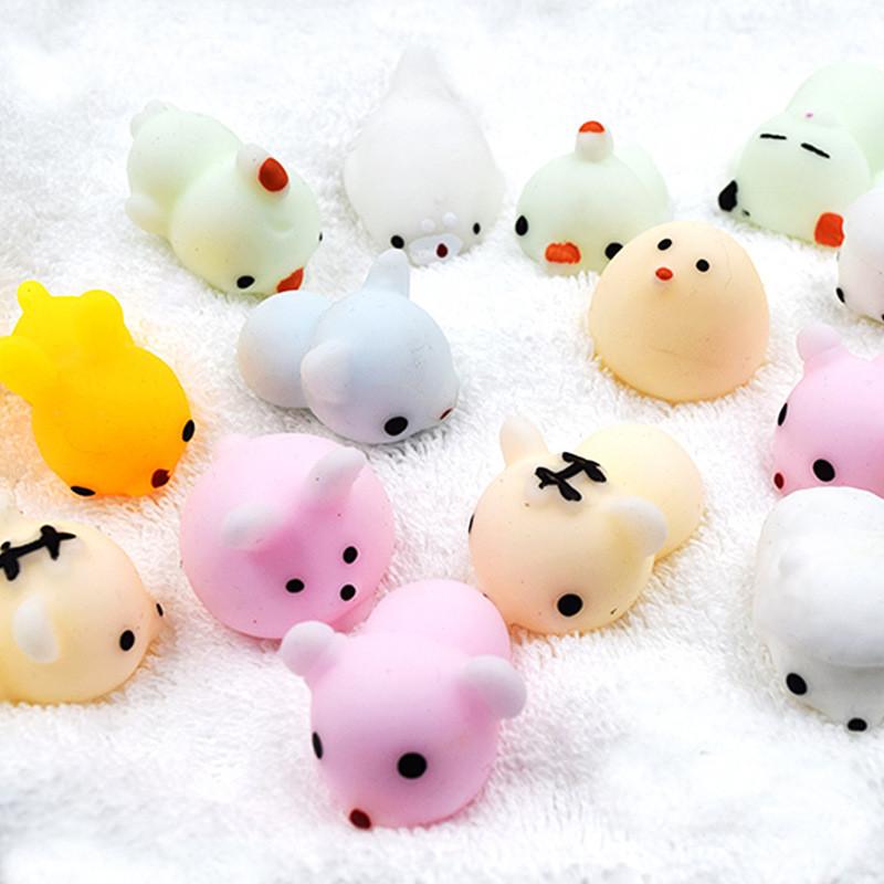 Squeeze Silicone Toy Squishy Soft Cute Pinch Fidget Mini Animal 1pcs Toys