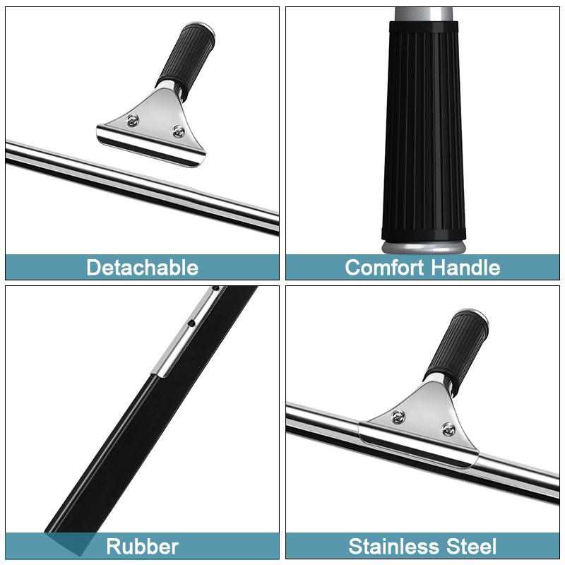 Glass Cleaning Squeegee Window Wiper 25 35 45cm Window Cleaning Tool Rubber Blade for Bathroom Shower Home Car Glass Cleaning