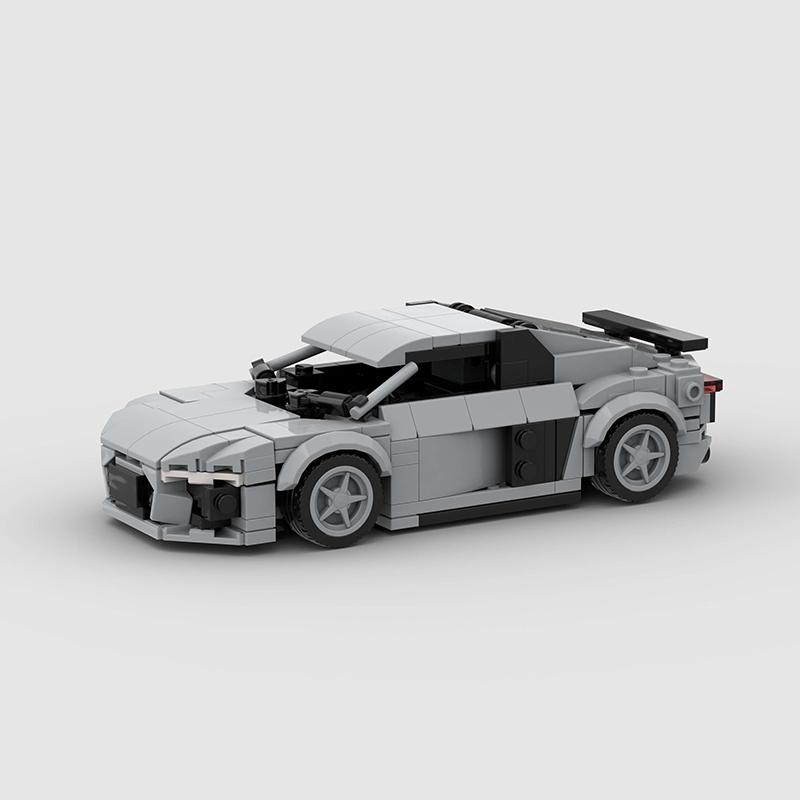 R8 MOC Speed Racing Car Building Blocks - Technical Super Vehicle Model Sports Brick Toy