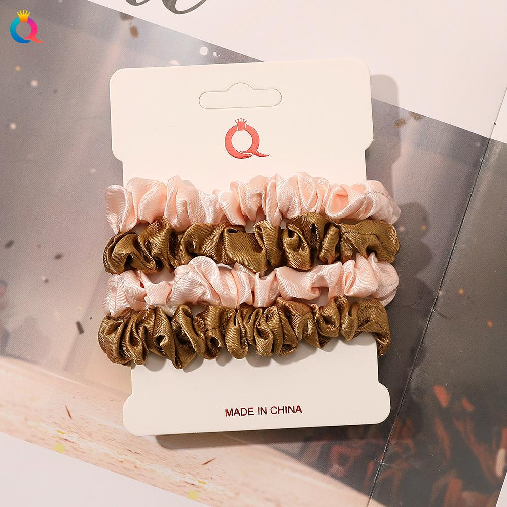 Mode Großer Haargummi Satinband Set Mädchen Einfacher Pferdeschwanz Leder Set Kugel Haarband