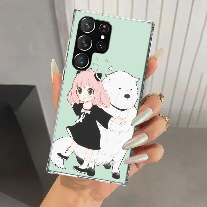 

Spy Family Anya Cute Phone Case for Samsung Galaxy S26 S24 S23 Ultra S25 Edge S22 S21 Plus S20 FE + Soft Print Shell Funda Galax Samsung S26 Plus