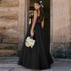 European and American women's clothing autumn new fashion style temperament elegant slim solid color A pendulum long dress women