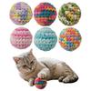 Interactive Cat Toys, Wool Crocheted Ball, Bite-Resistant Teaser Ball for Scratching Chasing, Plush Safe Toy for Cats