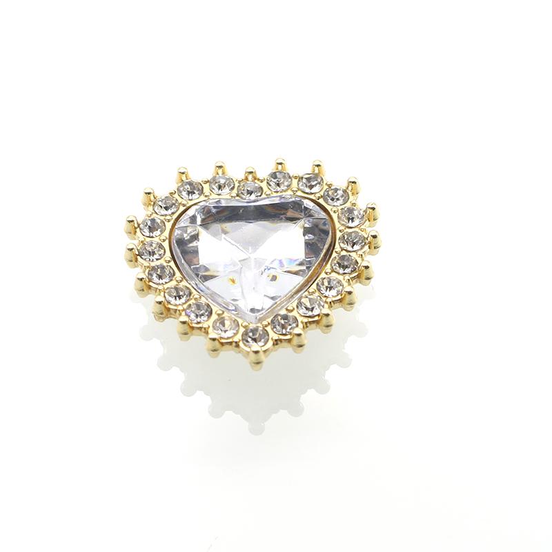10Pcs/Lot19MM New Fashion DIY Jewelry Clothing Footwear Accessories with Diamond Heart Heart Flower Plate Buckle