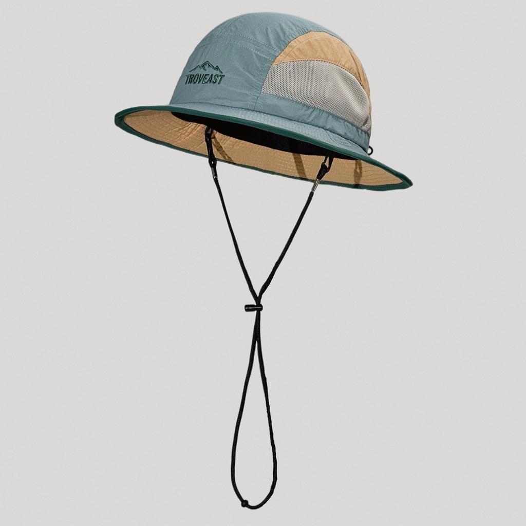 Spring New Color Block Waterproof Quick Dry Bucket Hat Outdoor Uv Protection Sun Hat For Hiking Camping