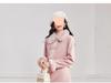 2026 Autumn/Winter French Chic Frosted Leather Top & Skirt Set