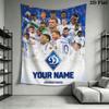 Custom Dynamo Kyiv Wall Hanging Printed Fabric Blanket Decorative Tapestries for Bedroom Living Room Home Decor