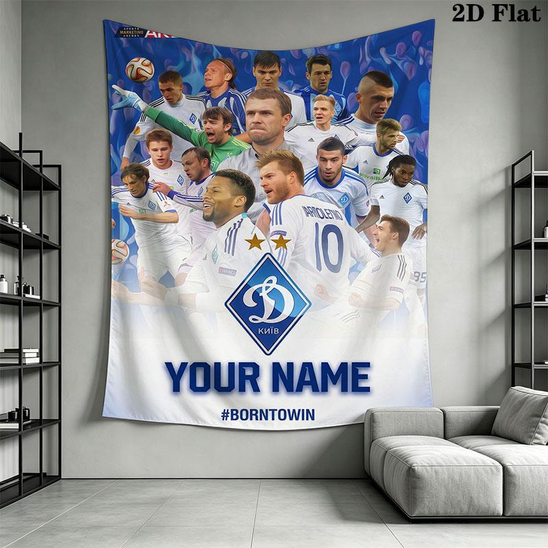 Custom Dynamo Kyiv Wall Hanging Printed Fabric Blanket Decorative Tapestries for Bedroom Living Room Home Decor