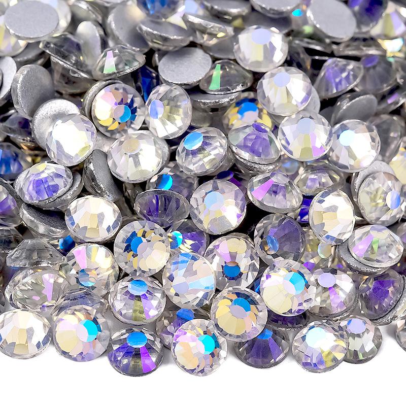 BOBOHOO Wholesale High Quality SS3-SS30 Glass Crystal Rhinestones Non Hotfix Strass Flatback Diamond Nail Art DIY Decorations