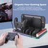 Wielofunkcyjny stojak chłodząco-ładujący SW2139 dla Switch 2 z wentylatorem chłodzącym, 10 slotami na karty do gry i oferujący 9 regulowanych efektów świetlnych