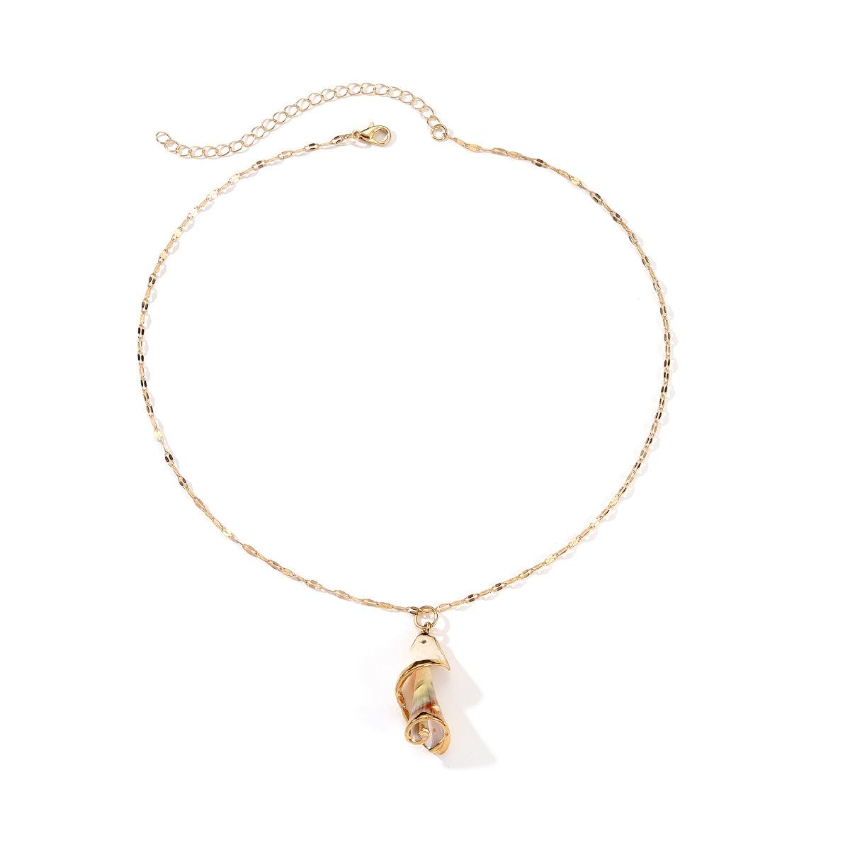 Summer Ocean Element Bag Phnom Penh Shell Necklace, Beach Vacation Sexy Personality Design Clavicle Chain