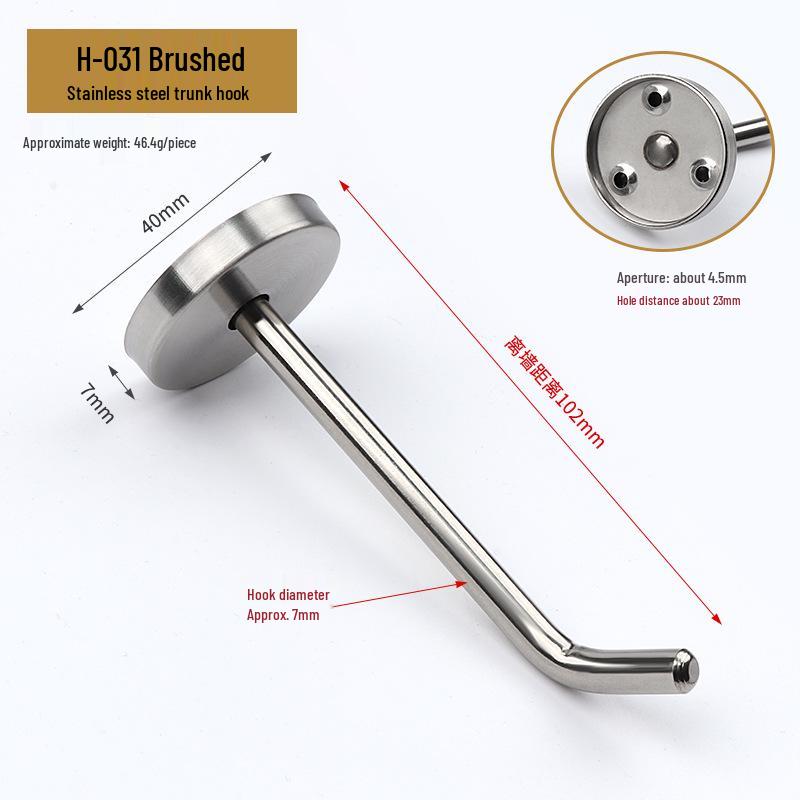 Jinrui Stainless Steel Black Bathroom Hook for Coats and Hats