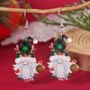 Festive Snowman & Santa Claus Christmas Earrings Set