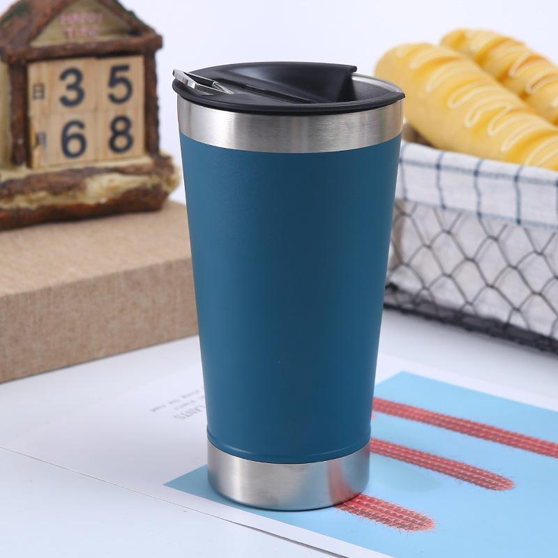 Kapacitet Affärsölmugg304 Rostfritt Stål Vakuum Portabel Bilmugg med Kapsylöppnare Ölmugg Stor Kapacitet Affärsölmugg