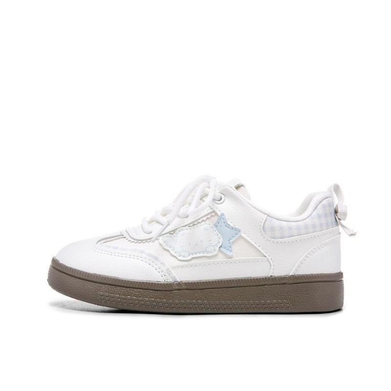 Cute Board Shoes Women's Autumn New Breathable Thin Versatile Muffin Thick-soled White Shoes