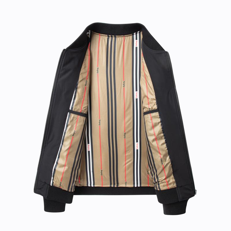 Autumn and Winter Mulberry Silk Stand-up Collar Light Jacket Middle-aged and Young Business Casual Zipper Cotton-padded Jacket