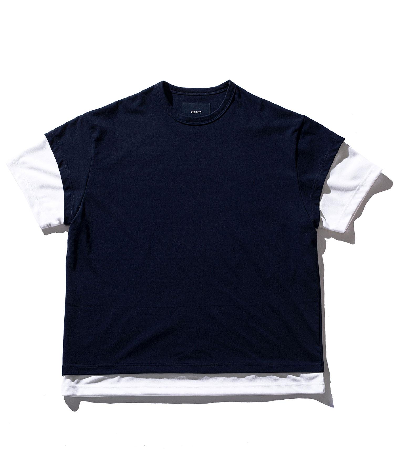 Bestitto Layered Navy T-Shirt Navy/48(M)