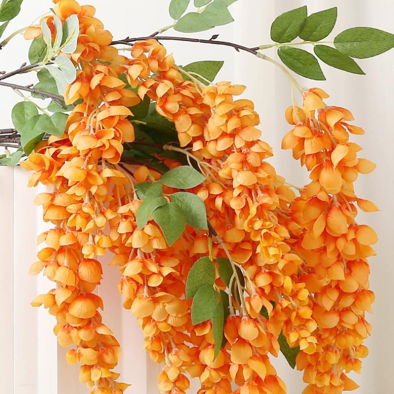108CM Decorative Artificial Flowers Vine Fake Hanging Garland for Garden Venue Wedding Room Decor Lifelike