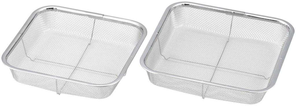 Yoshikawa Stainless Steel Square 20cm 22cm Made In 2609375 Colander, & Set, Japan, Tsubame-Sanjo,
