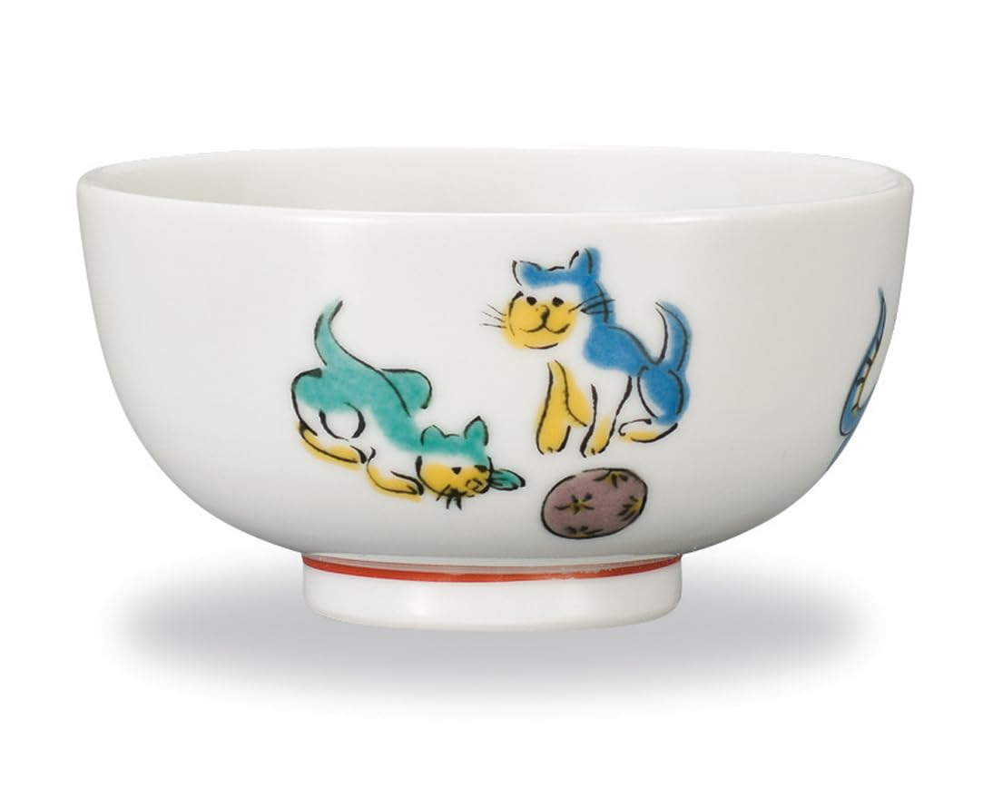 

Kutani ware Iwataya small rice bowl, cat AP7-0623