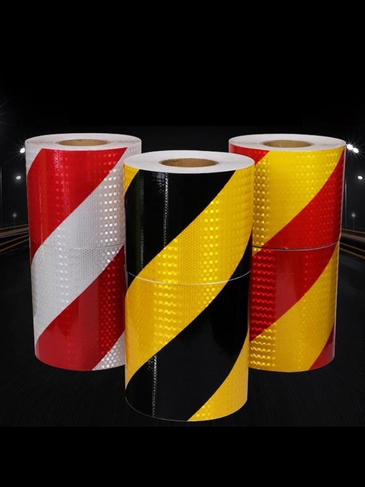 5cm/10cm/15cm/20cm Reflective Adhesive Tape Left Or Right Twill Double Color Strips Waterproof Safety Reflectors Sticker