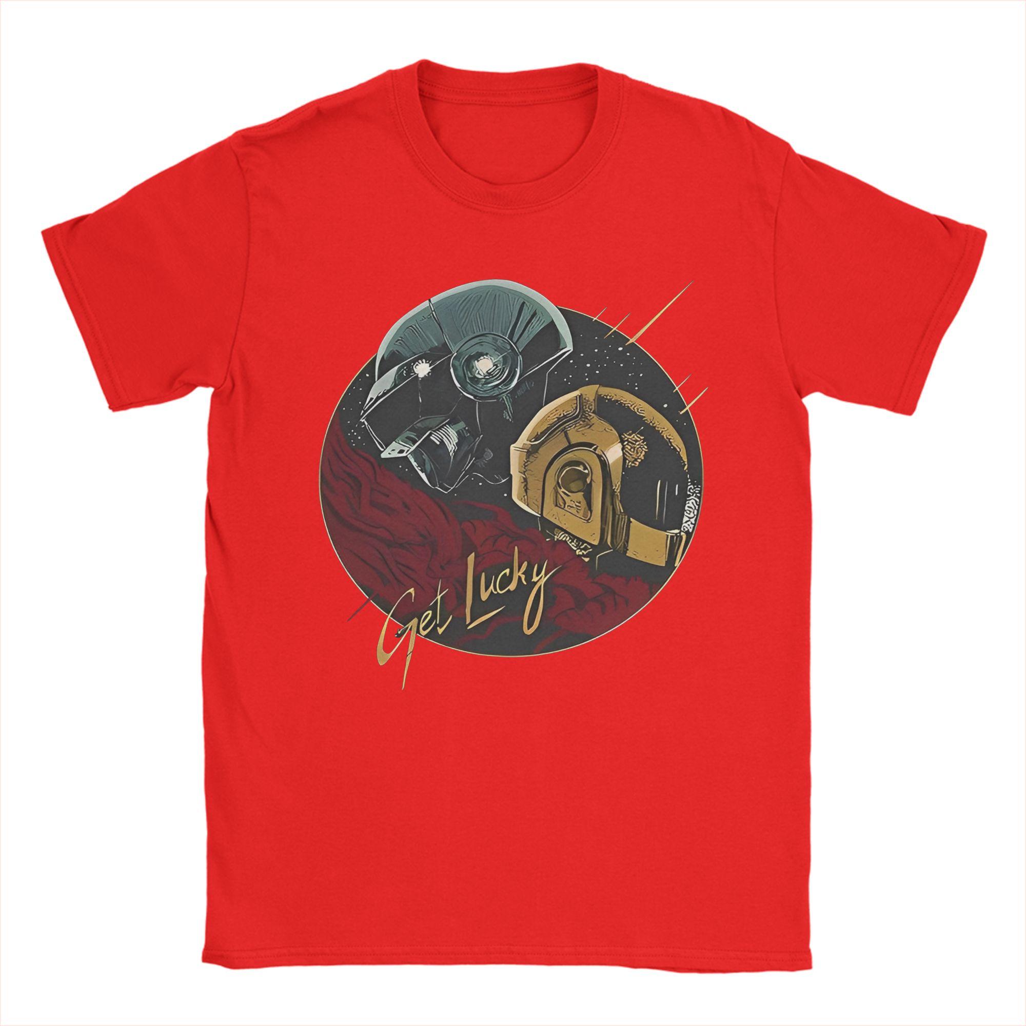 

Summer Daft Punk Electronic Band Hipster T Shirts Pure Cotton Tee Shirt for Man Y2K Retro Plus Size Short Sleeve Clothes S