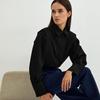 Autumn New Style Right-Angle Shoulder White Shirt Women'S Fashion European And American Commuting Elegant Design Sense Niche Long Sleeve Shirt Top