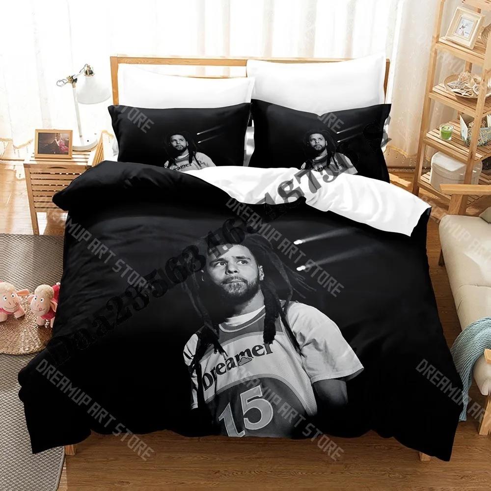 3D Print J Cole Bedding Set Single Twin Full Queen King Size Bed Set Adult Kid Bedroom Duvetcover Sets 3D Print Anime Bed Sheet