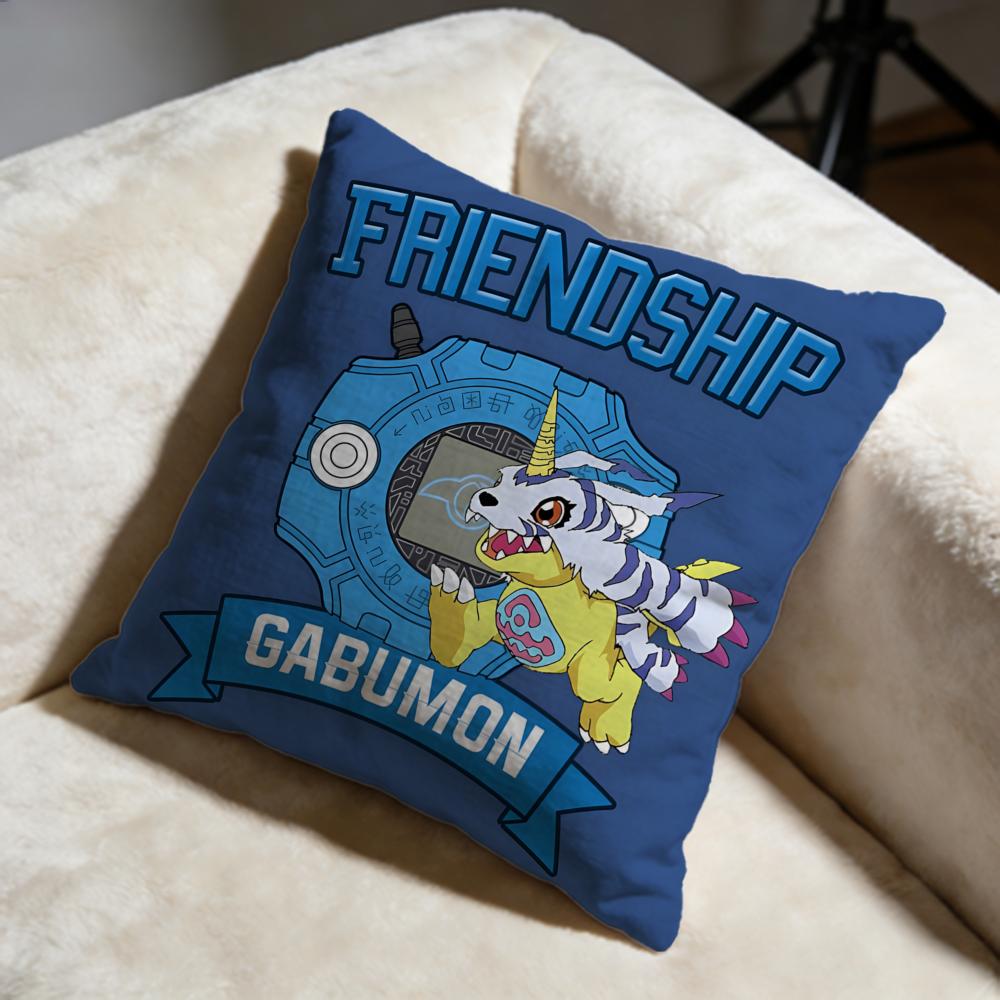 Popular DDigimoned Cushion Cover Soft Decorative Pillow Case Suitable for Bedroom Sofa Car Travel Use