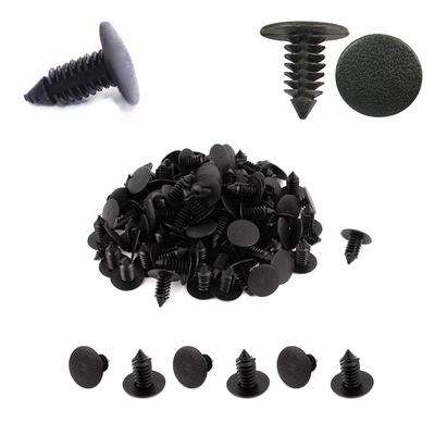 10 x Gris Plastique Sapin TRIM CLIPS 8 mm trou 32 mm tête de voiture Intérieur Fixations