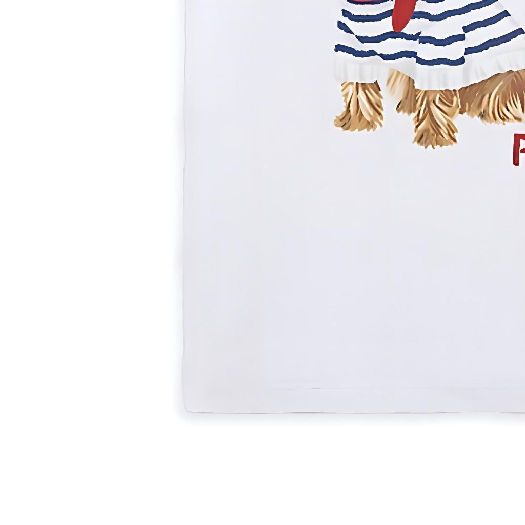 Polo Ralph Lauren Animal Print Graphic Crew Neck Short Sleeve T-Shirt Kids Tops White 313936025-001