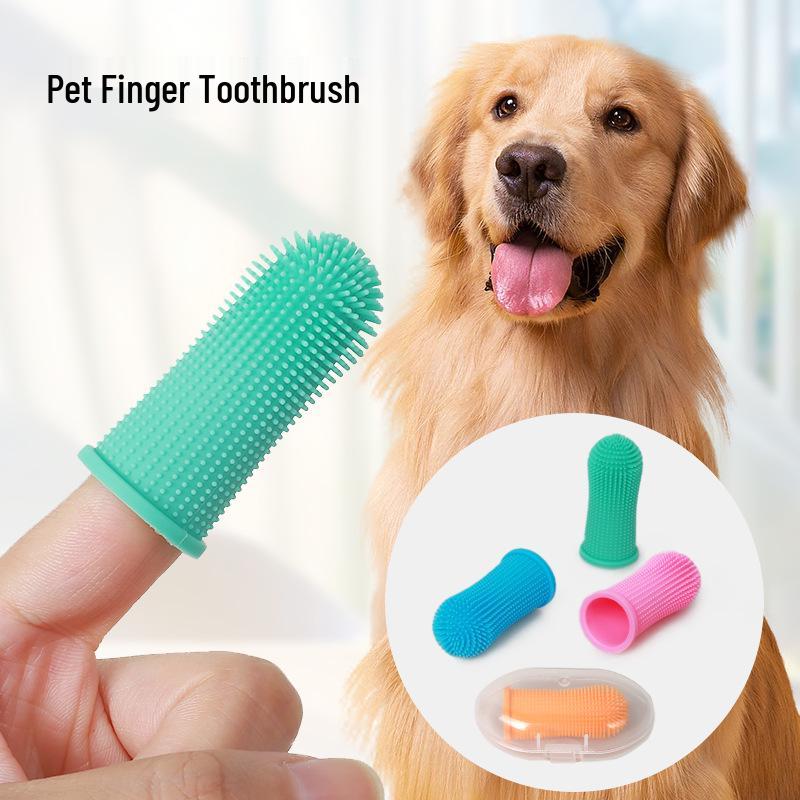 Silicone Pet 360° Finger Toothbrush for Dogs and Cats