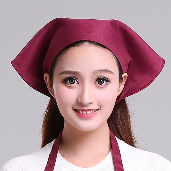 Soft Unisex Triangle Head Scarf Cap Easy Wear for Japanese Restaurant Hot Pot Kitchen Chef and Waiter Workwear
