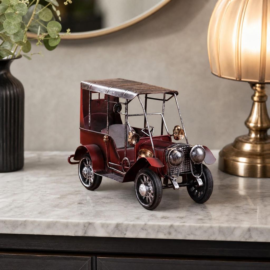 Retro Car Collectible Shiny Classic Open-Front Miniature Automobile Elegant