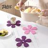 Talos Petal Shaped Coaster, Heat Resistant Silicone Mat, Non-Slip Dishwasher Safe Pot for Kitchen Dining Room