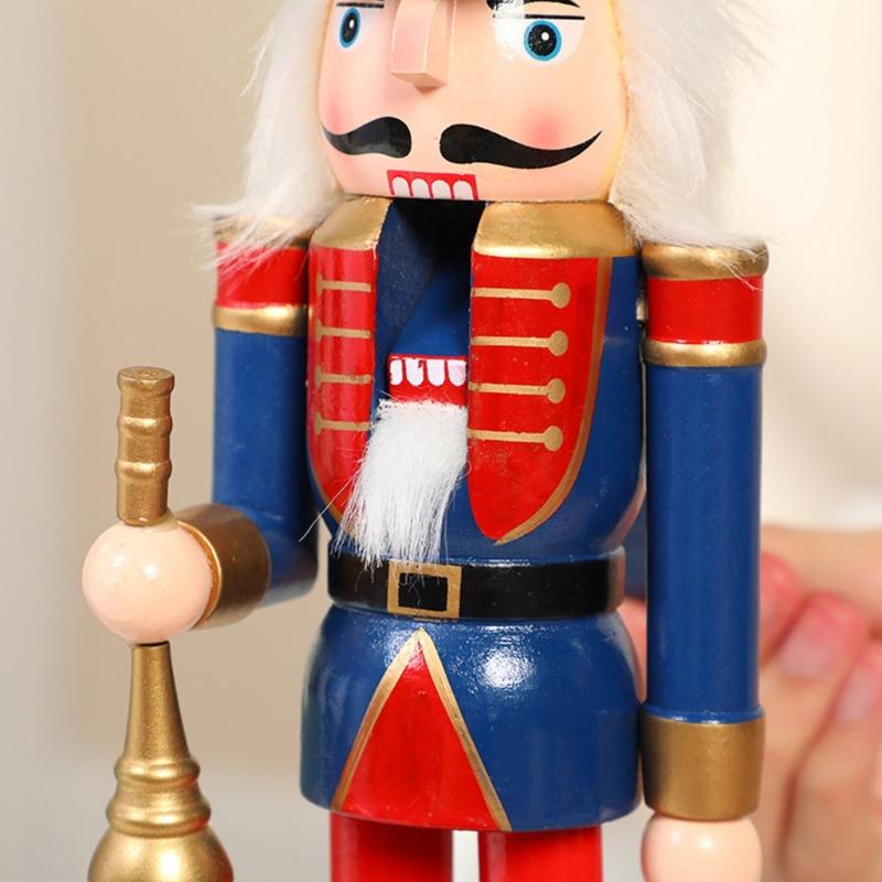 Colorful Soldier Christmas Soldier Dolls Decorations Soldier Wood Soldier Christmas Walnut Soldier Winter Table Toppers