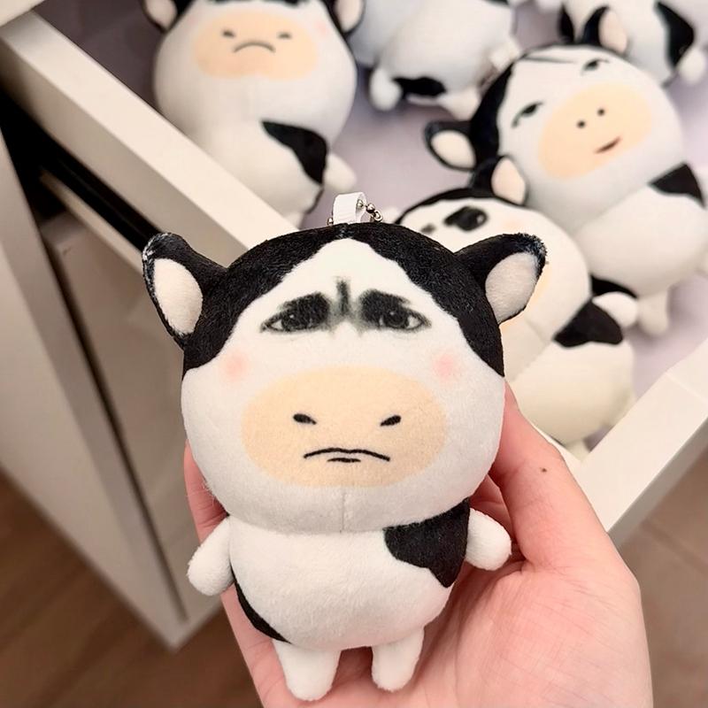 1020Cm Funny Emotion Animal Plush Toy Stuffed Kawaii Cow Panda Small Plushie Gift