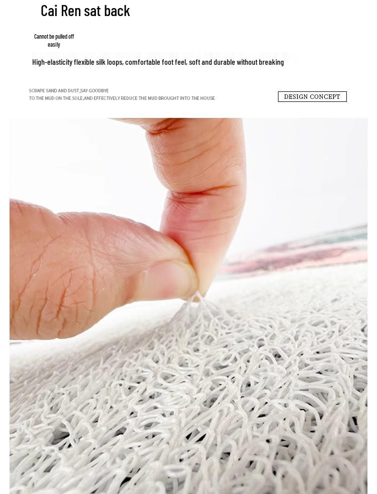 Festive Chinese Style Anti-slip Coir Entrance Mat - Durable & Dirt-resistant