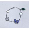 Bracciale Farfalla - Bracciale Moda Lusso Farfalla Fiore - Bracciale Agata Quadrifoglio per Donna