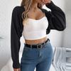 Women's Fashion Casual Solid Color Hollow Long Sleeve Shawl Sweater Jacket