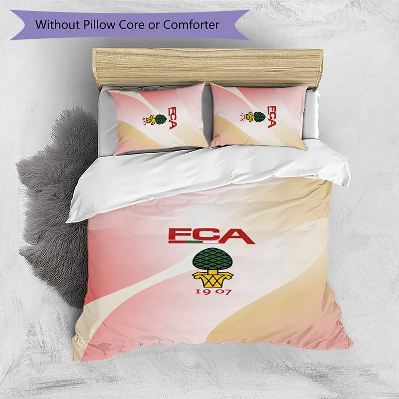 FC Augsburg FC Beddengoedset met Print (3 Delen) Ademende Dekbedovertrek met Kussenslopen Decoratief Beddengoed voor Slaapkamer Huis