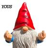 Eco-friendly Resin Decorations Middle Finger Gnome Statue, Naughty Garden Ornament, Waterproof Textured Statues Sun-Resistant for Indoor And