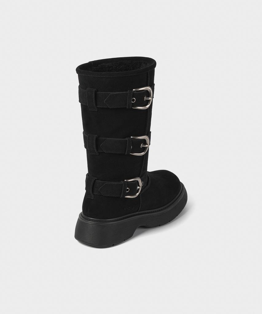 Khiho Portrel Fur Boots Black