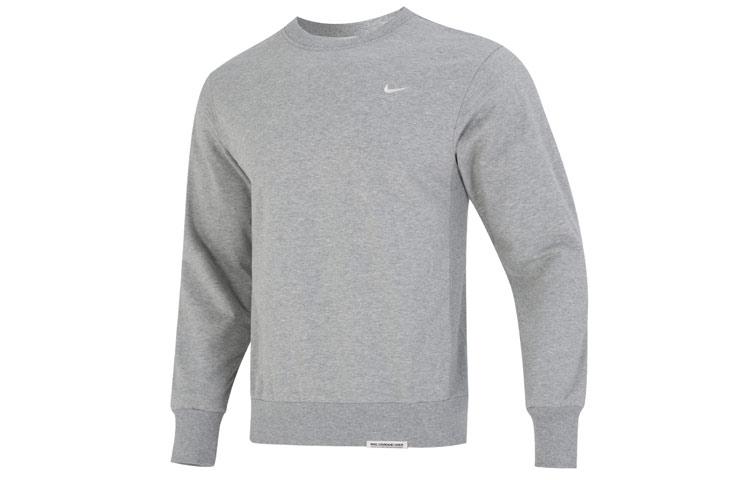 Nike Sweatshirts Men s Light Gray Crew Neck Moderate Regular DQ5821-063 XXL