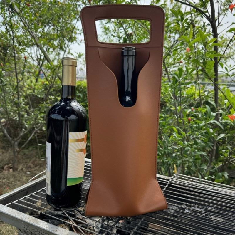 Leather Wine Bag Wine Gift Bag Bottle Carriers Perfect for Wine Tasting Parties