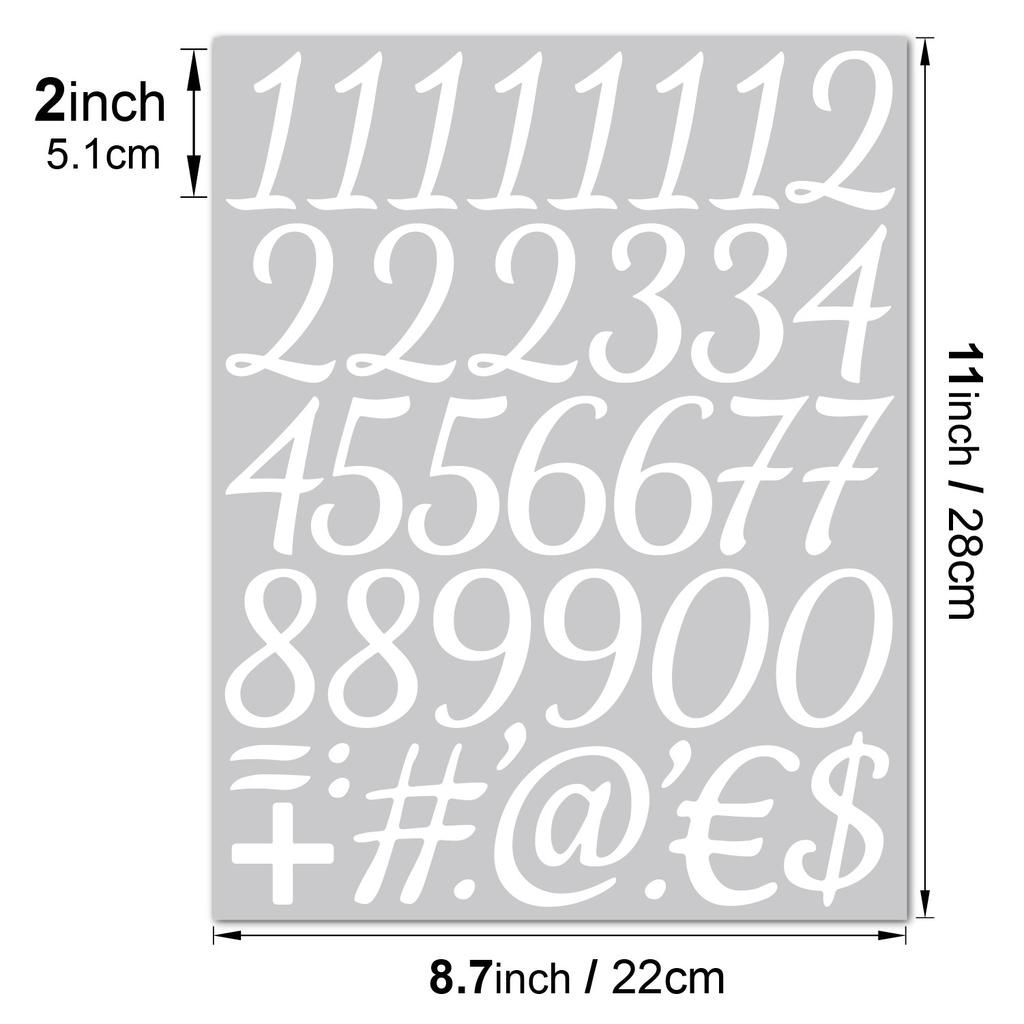 Naklejka Alfanumeryczna 2-calowa Winyl Wodoodporny Kreatywny Plakat Prezent Indeks Ręczny Numer Konta Naklejka