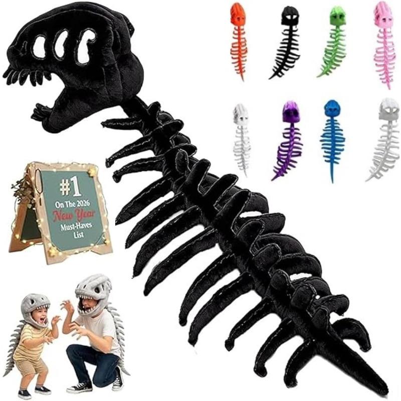 Lustiges Dino-Plüschtier-Skelett, Dinosaurierskelett-Kostüm 3D Gemütliches Dinosaurier-Plüschtier, Umarmbare Weichheit Skelett-Kostüm zum Verkleiden, Partys Fotos