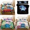 Çocuk Odası Dekorasyonu İçin Büyüleyici 3D Stitch Baskılı Lilo Stitch Nevresim Takımı