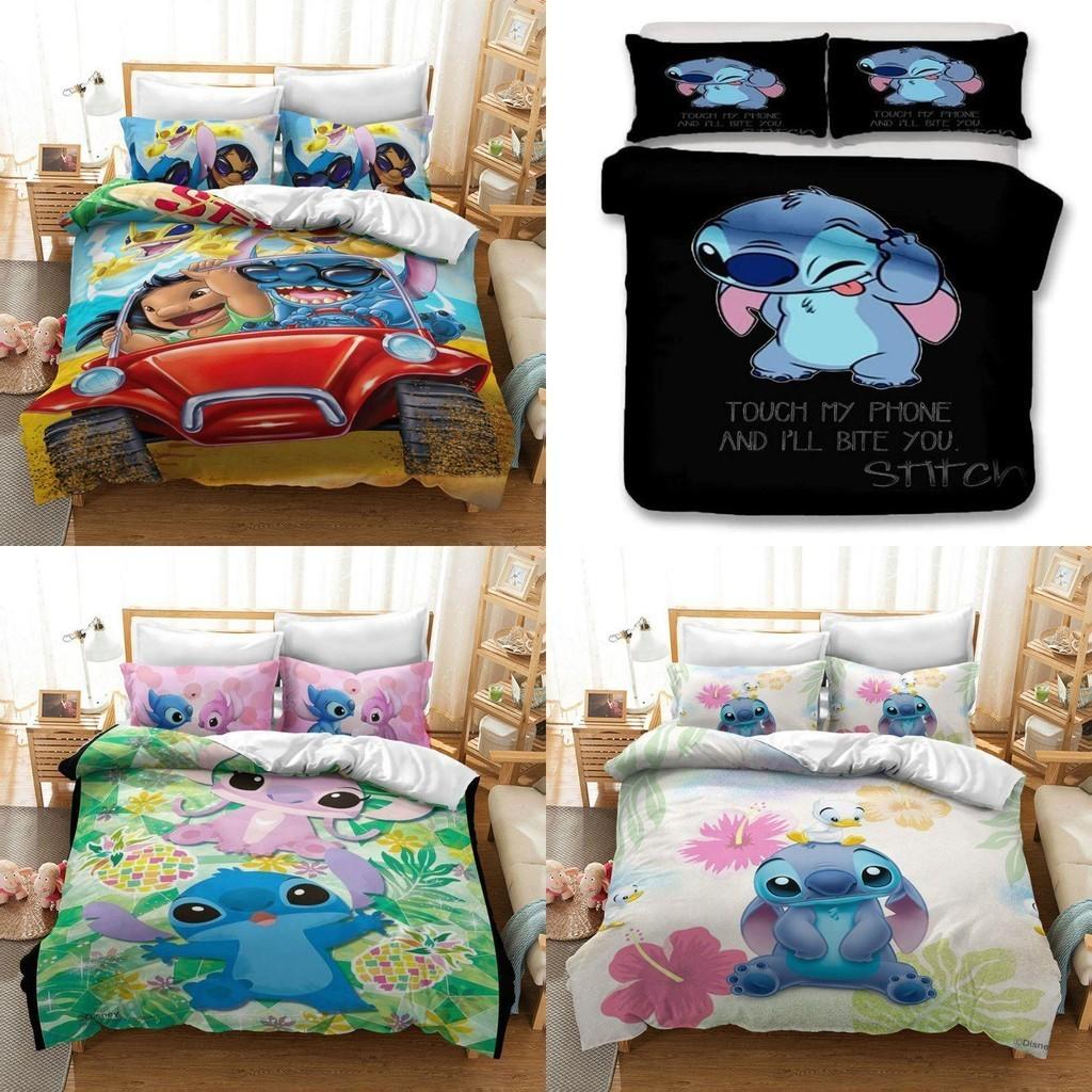 Çocuk Odası Dekorasyonu İçin Büyüleyici 3D Stitch Baskılı Lilo Stitch Nevresim Takımı